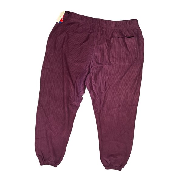 Champion UO Textured Rib Lounge Pant Cotton Joggers Sz Large Burgundy Mens - Picture 6 of 13